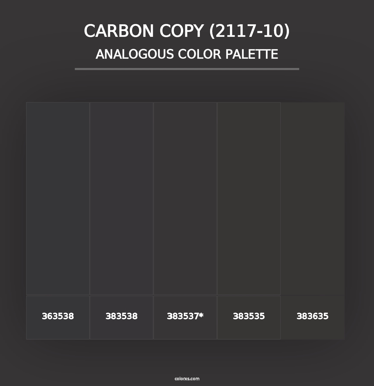 Carbon Copy (2117-10) - Analogous Color Palette