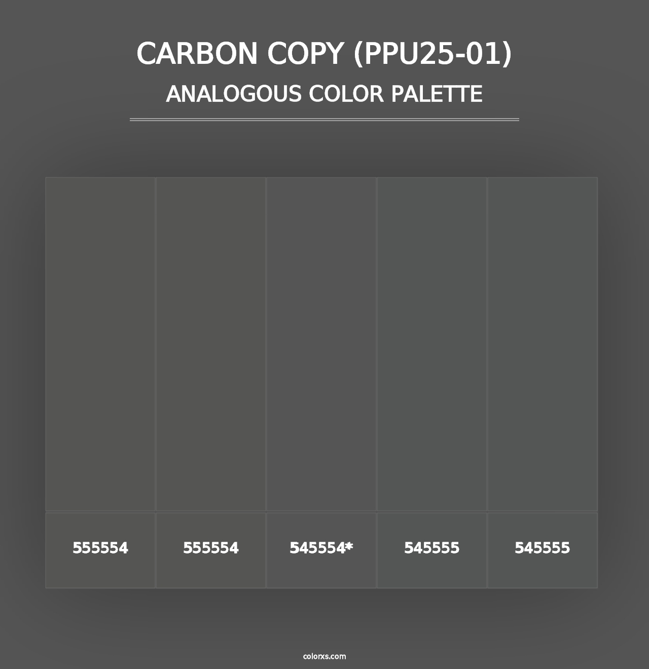 Carbon Copy (PPU25-01) - Analogous Color Palette