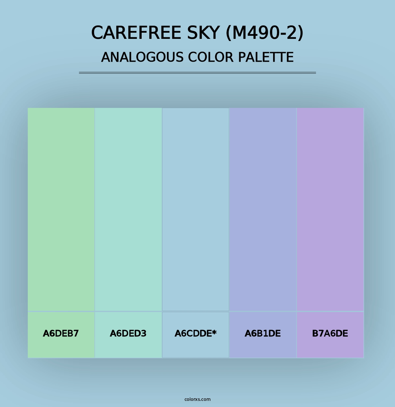 Carefree Sky (M490-2) - Analogous Color Palette