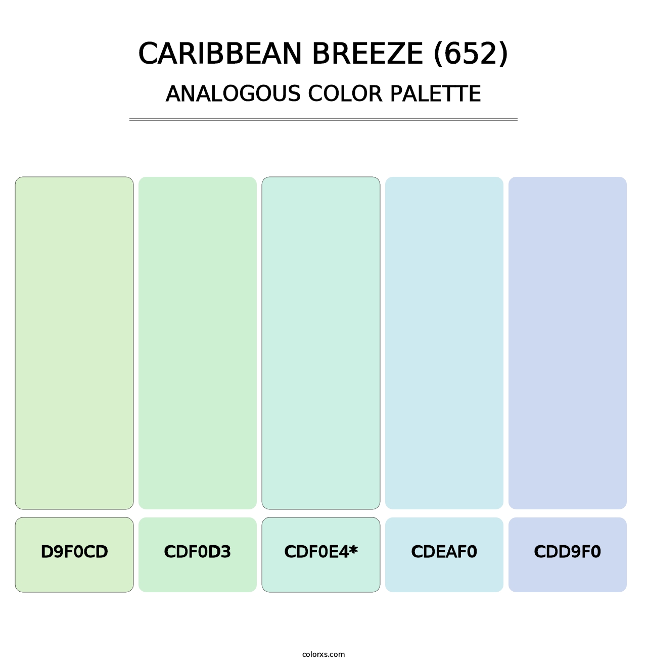 Caribbean Breeze (652) - Analogous Color Palette