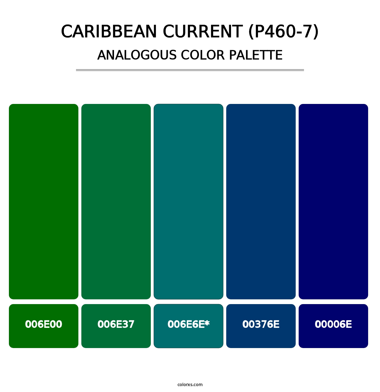 Caribbean Current (P460-7) - Analogous Color Palette