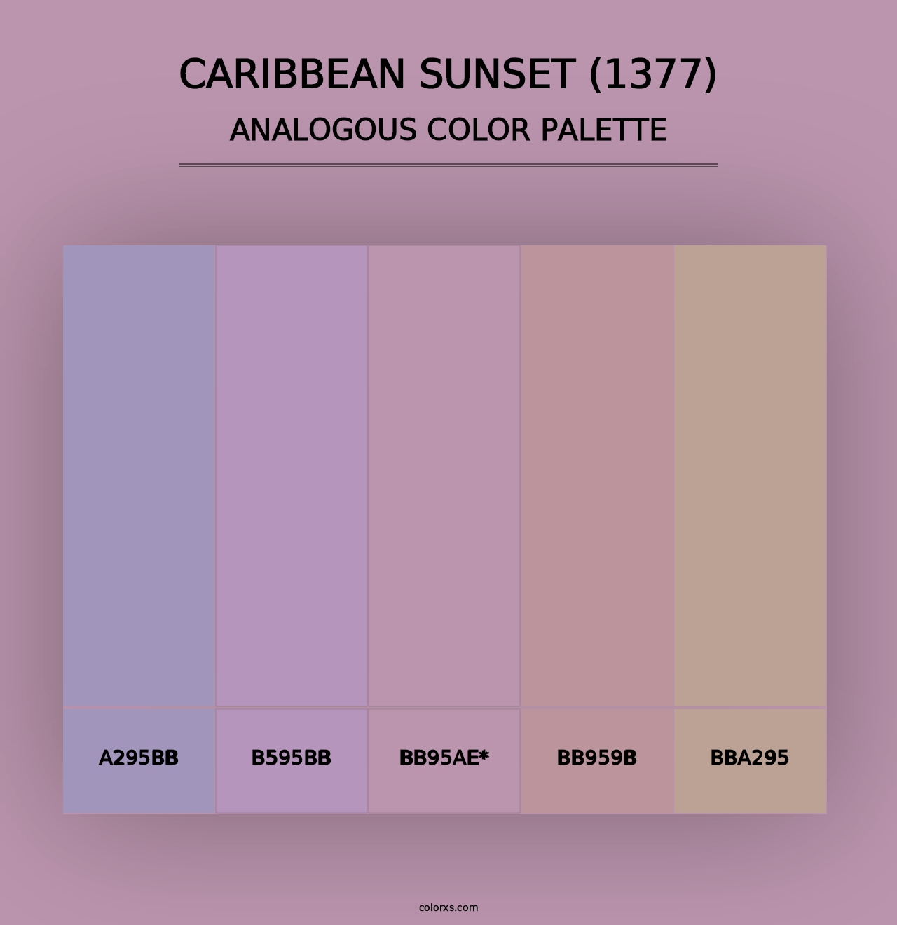 Caribbean Sunset (1377) - Analogous Color Palette