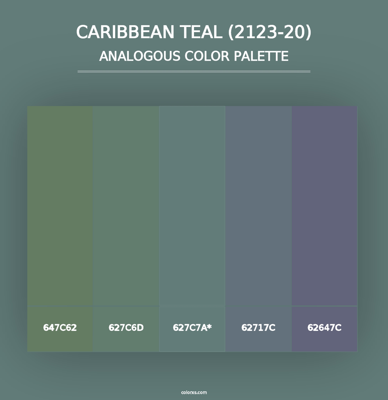 Caribbean Teal (2123-20) - Analogous Color Palette