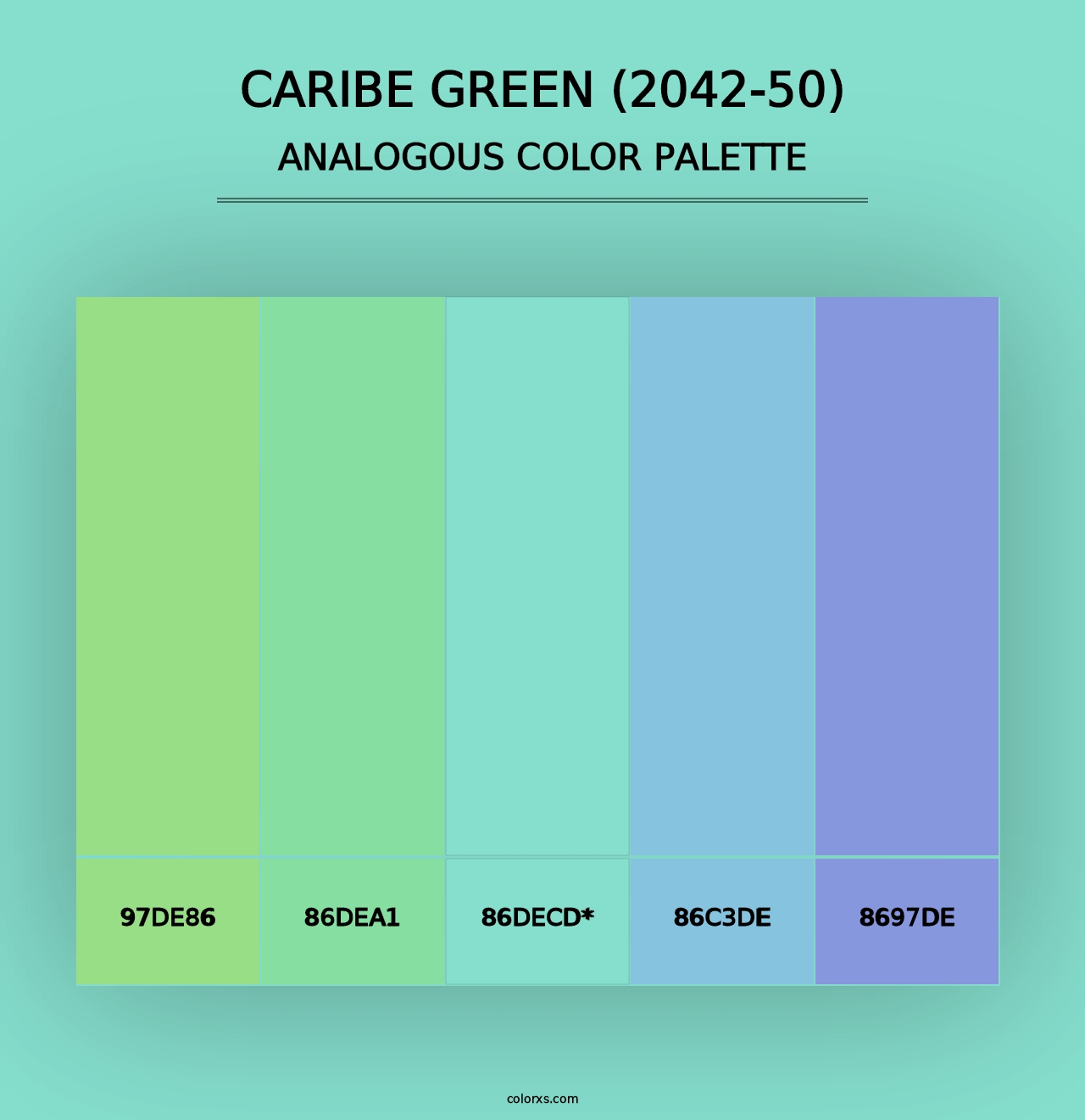 Caribe Green (2042-50) - Analogous Color Palette