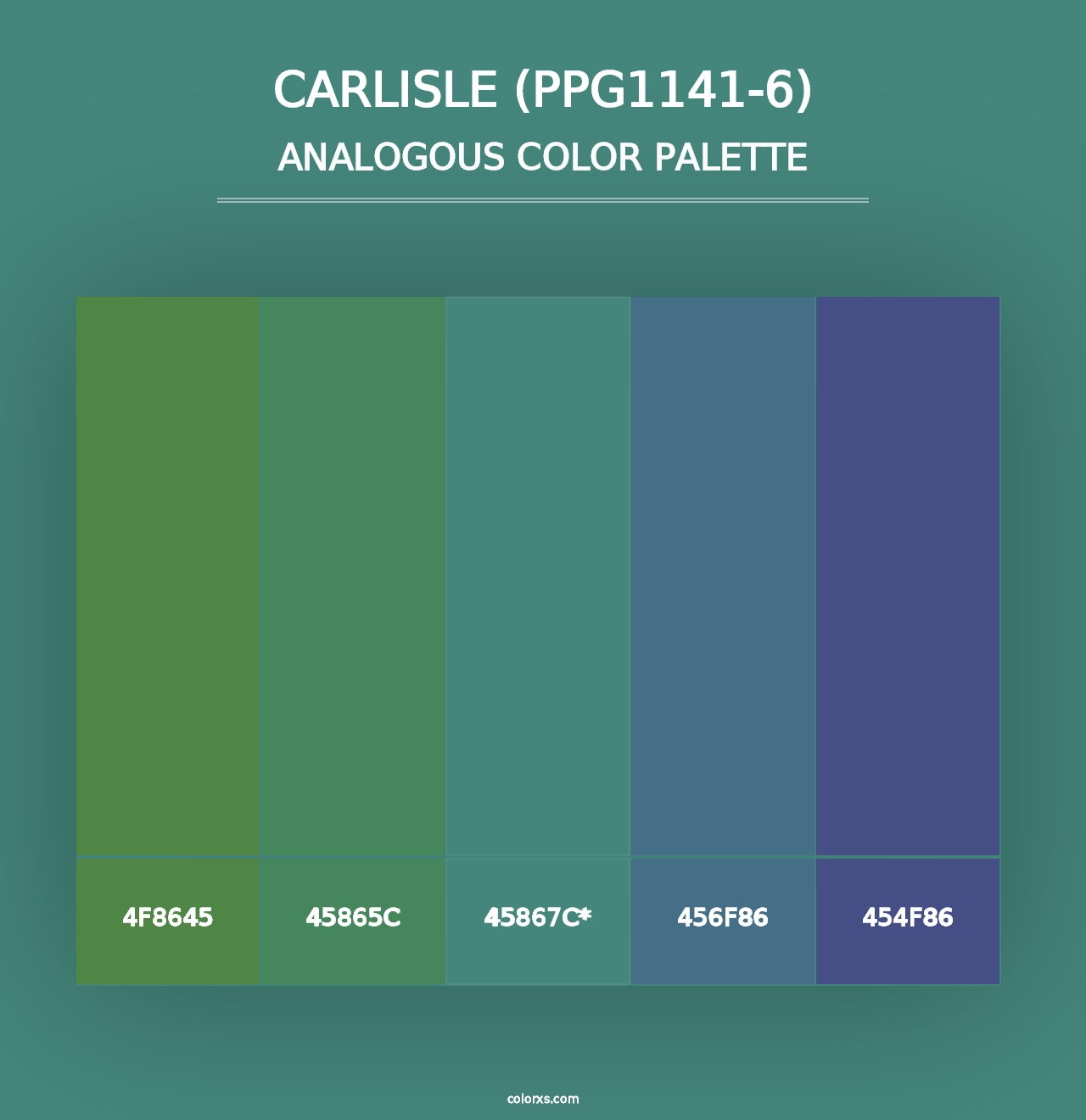 Carlisle (PPG1141-6) - Analogous Color Palette