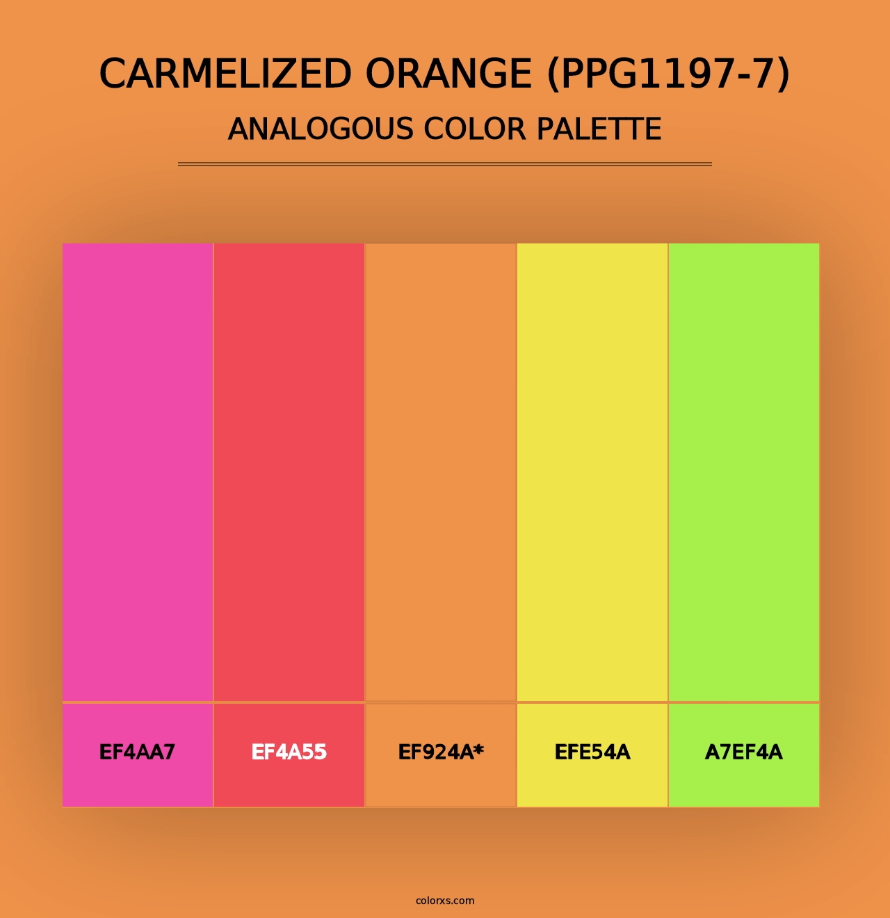 Carmelized Orange (PPG1197-7) - Analogous Color Palette