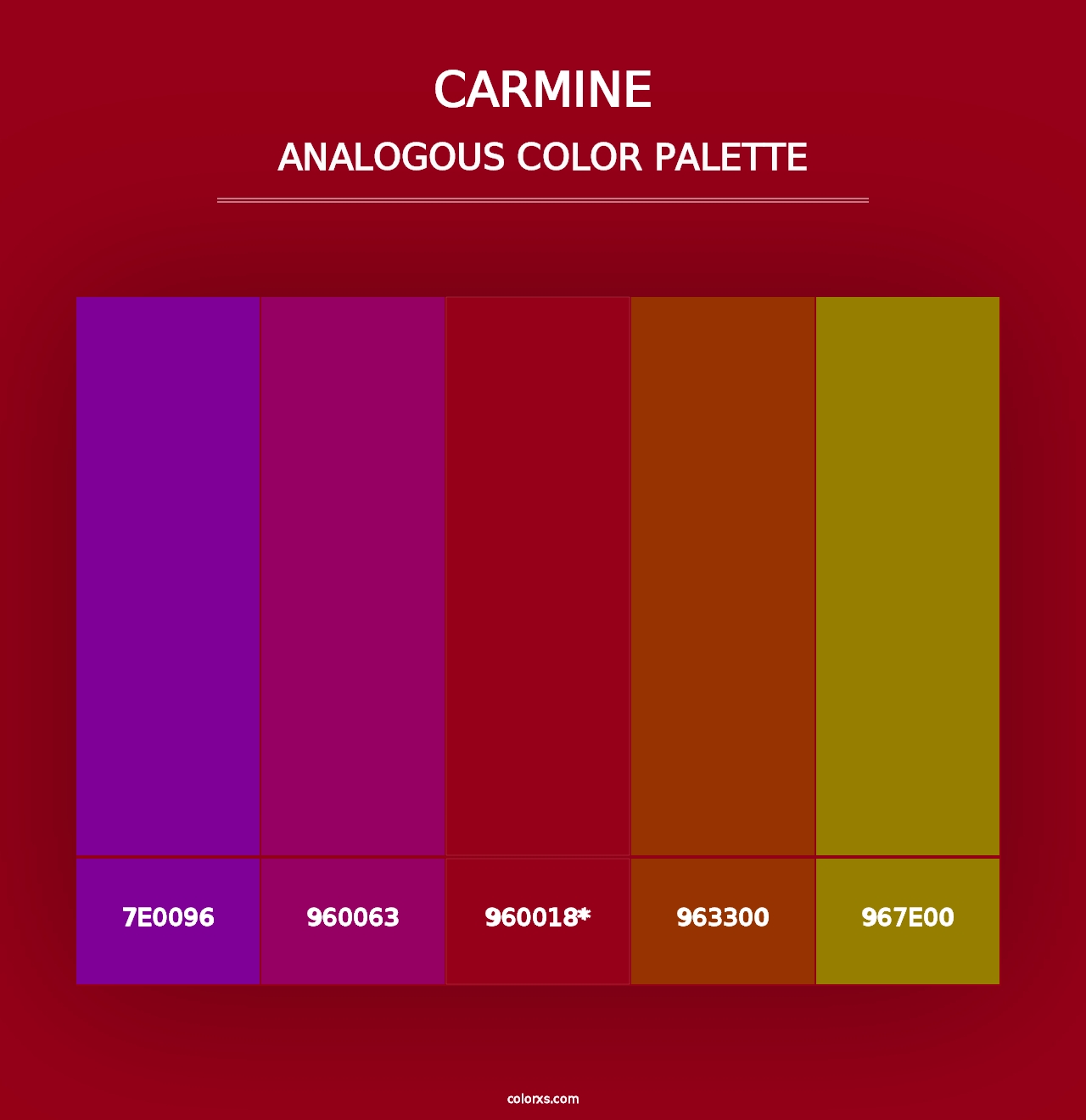 Carmine - Analogous Color Palette