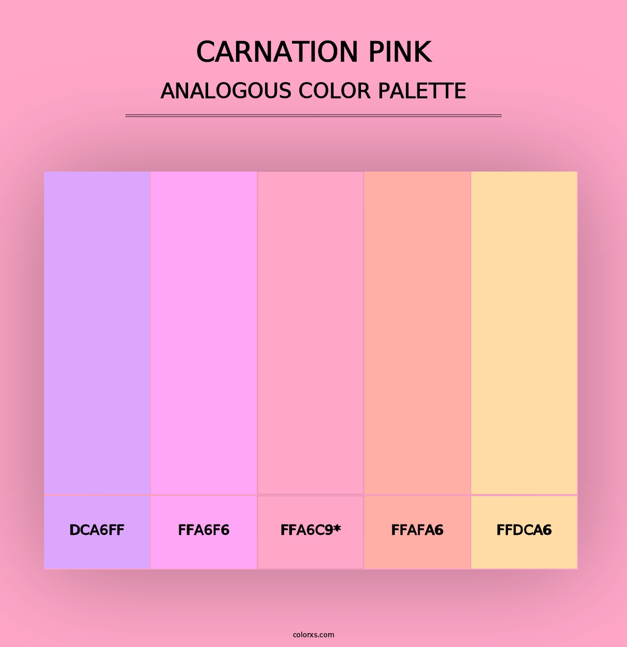 Carnation Pink - Analogous Color Palette