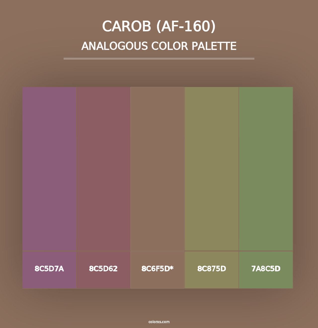 Carob (AF-160) - Analogous Color Palette