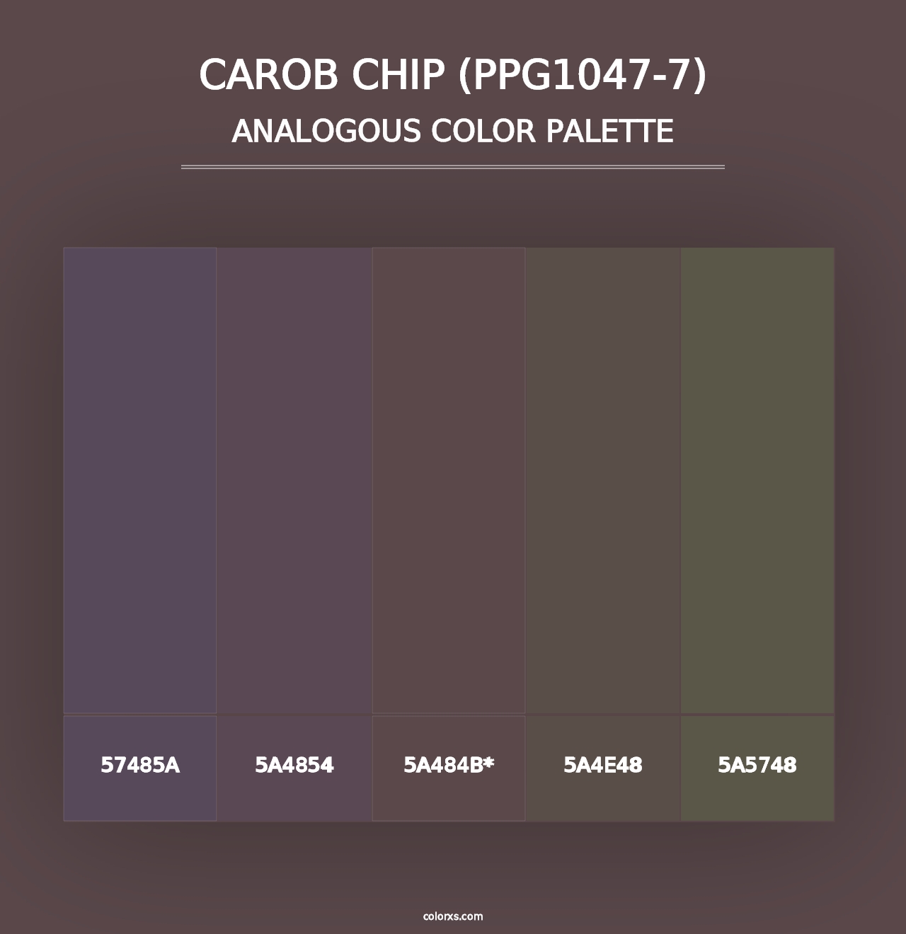 Carob Chip (PPG1047-7) - Analogous Color Palette