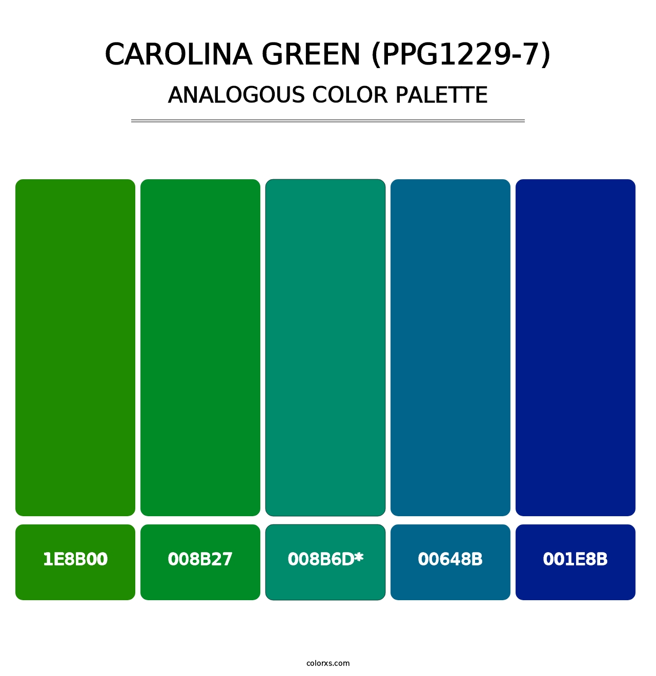 Carolina Green (PPG1229-7) - Analogous Color Palette