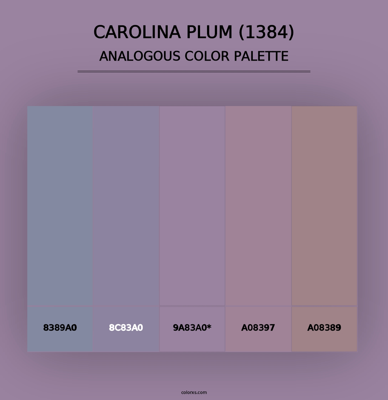 Carolina Plum (1384) - Analogous Color Palette