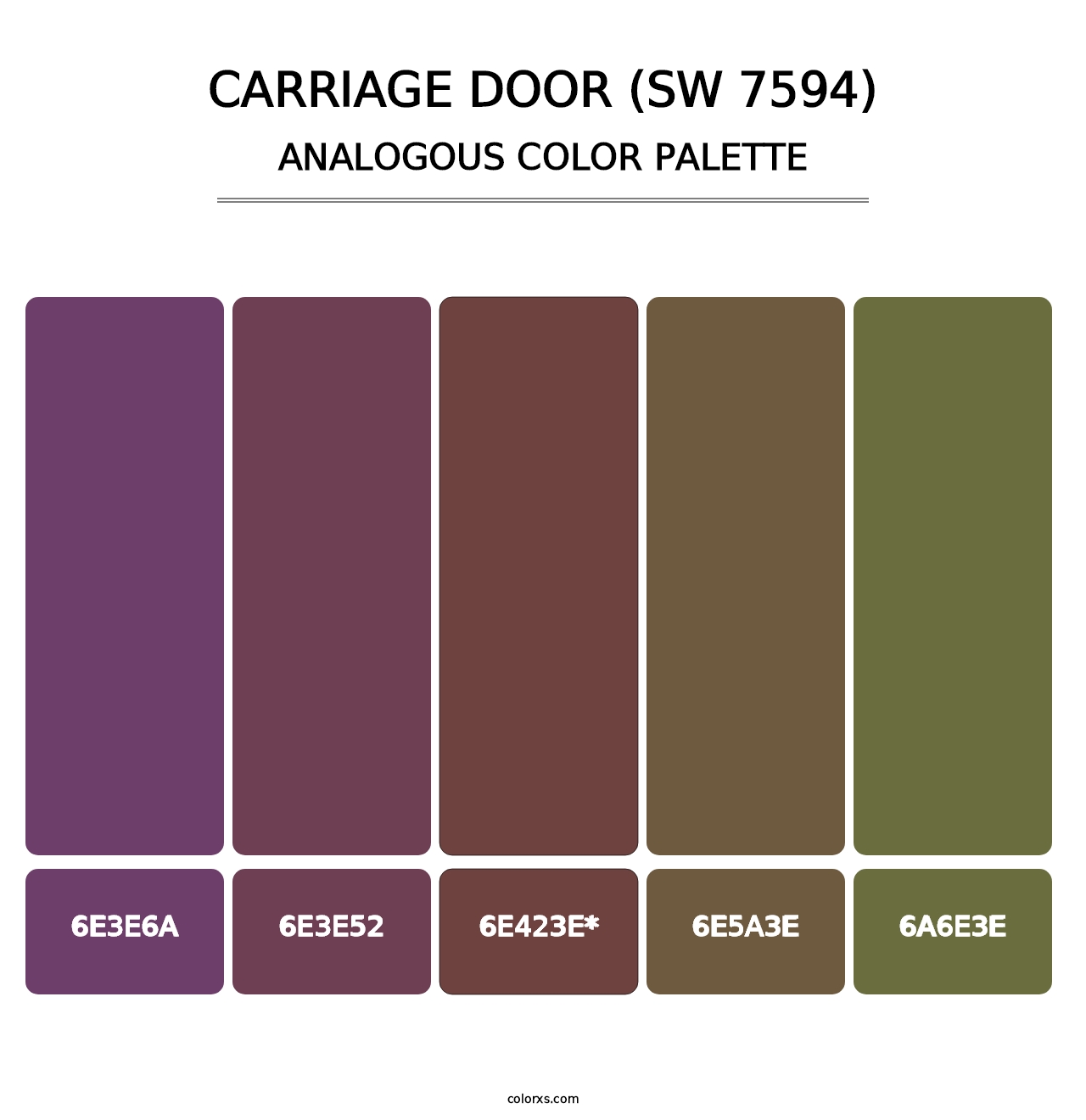 Carriage Door (SW 7594) - Analogous Color Palette