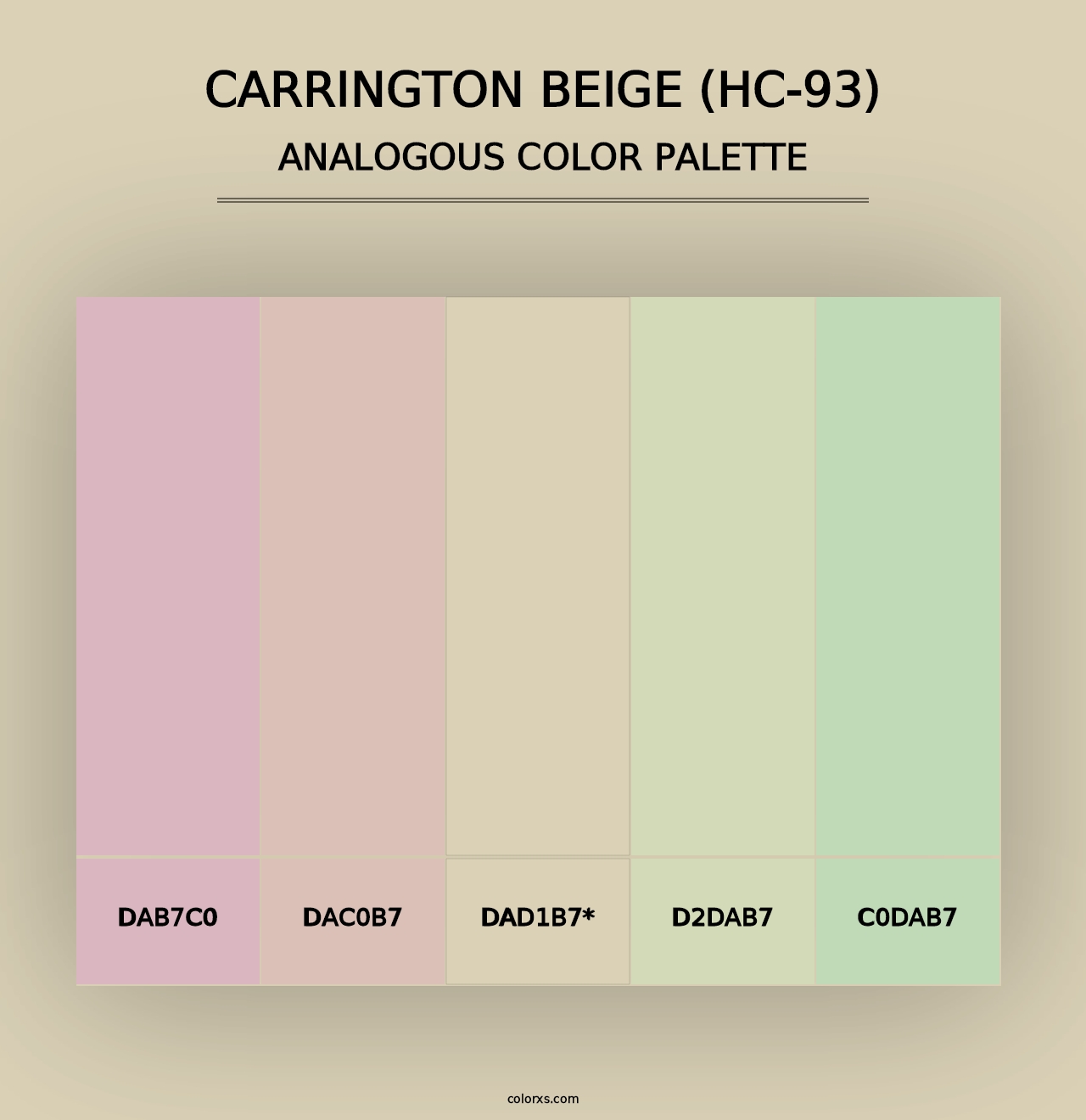 Carrington Beige (HC-93) - Analogous Color Palette