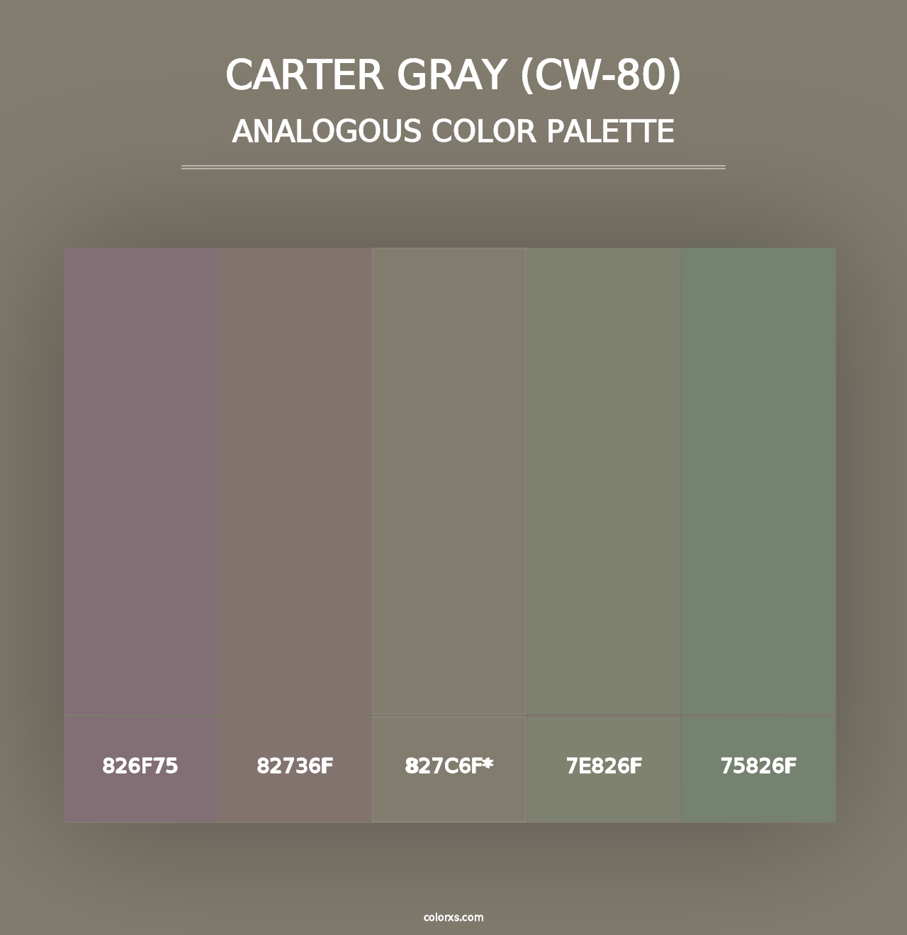 Carter Gray (CW-80) - Analogous Color Palette