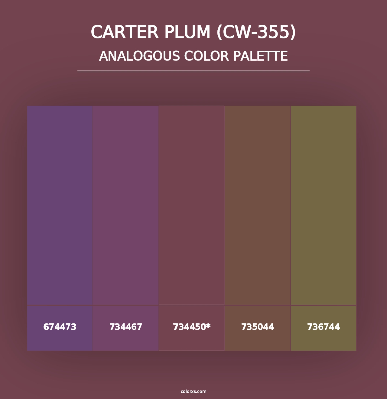 Carter Plum (CW-355) - Analogous Color Palette