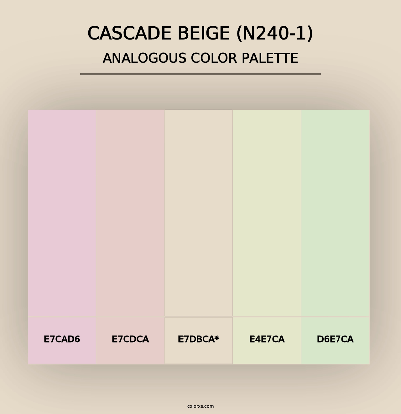 Cascade Beige (N240-1) - Analogous Color Palette