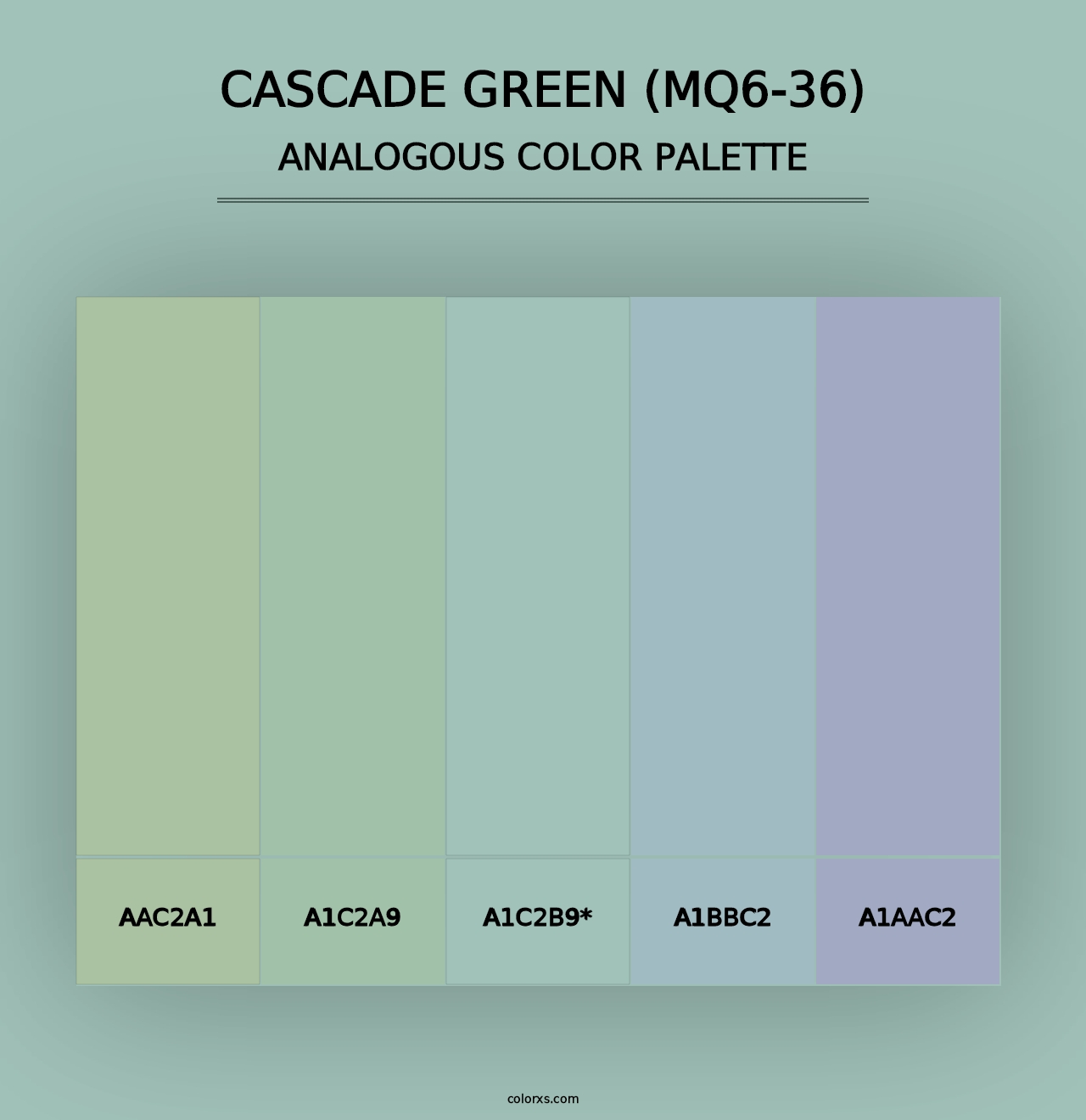 Cascade Green (MQ6-36) - Analogous Color Palette