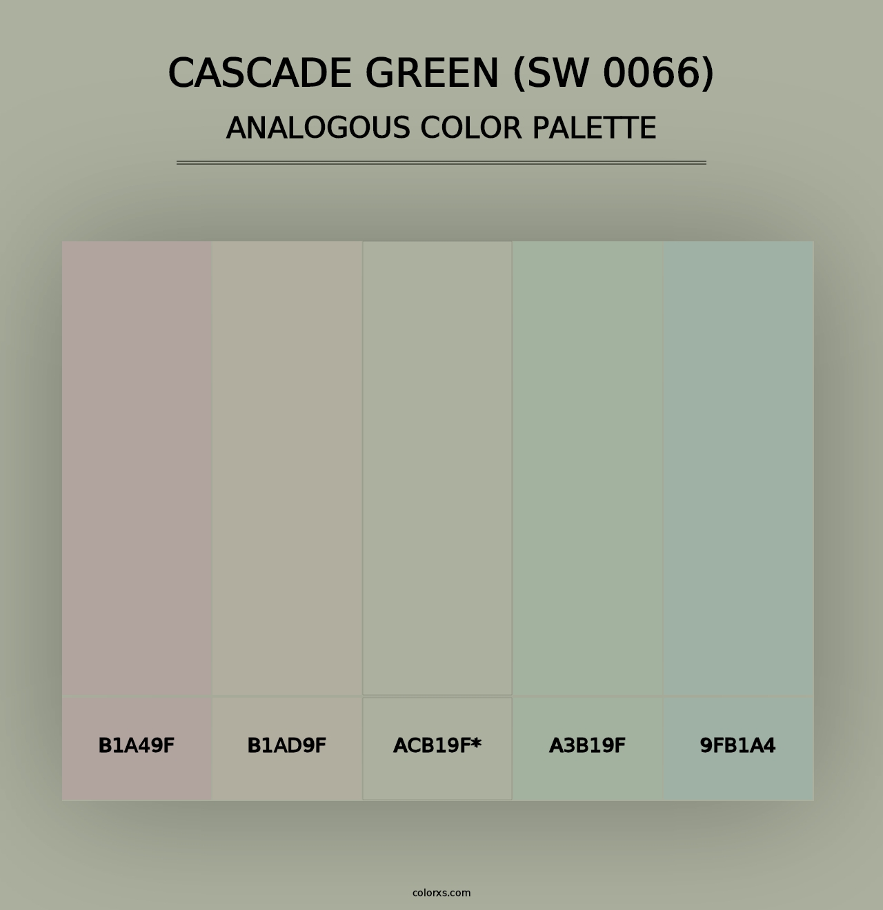 Cascade Green (SW 0066) - Analogous Color Palette