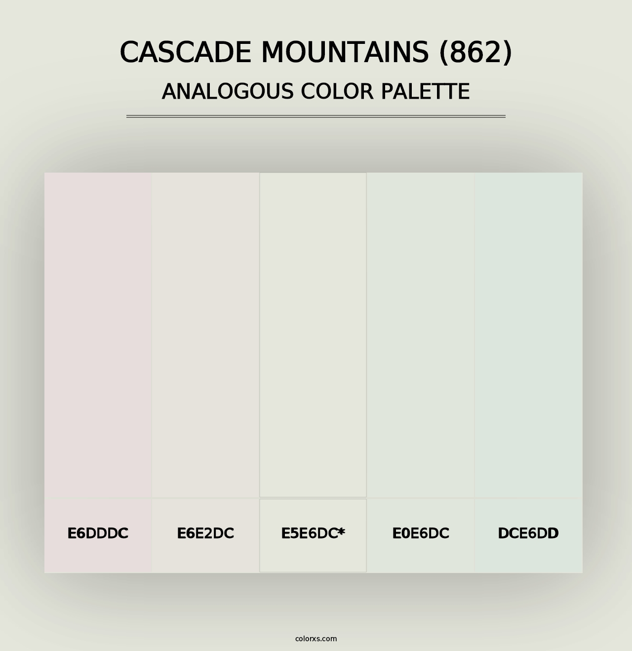 Cascade Mountains (862) - Analogous Color Palette