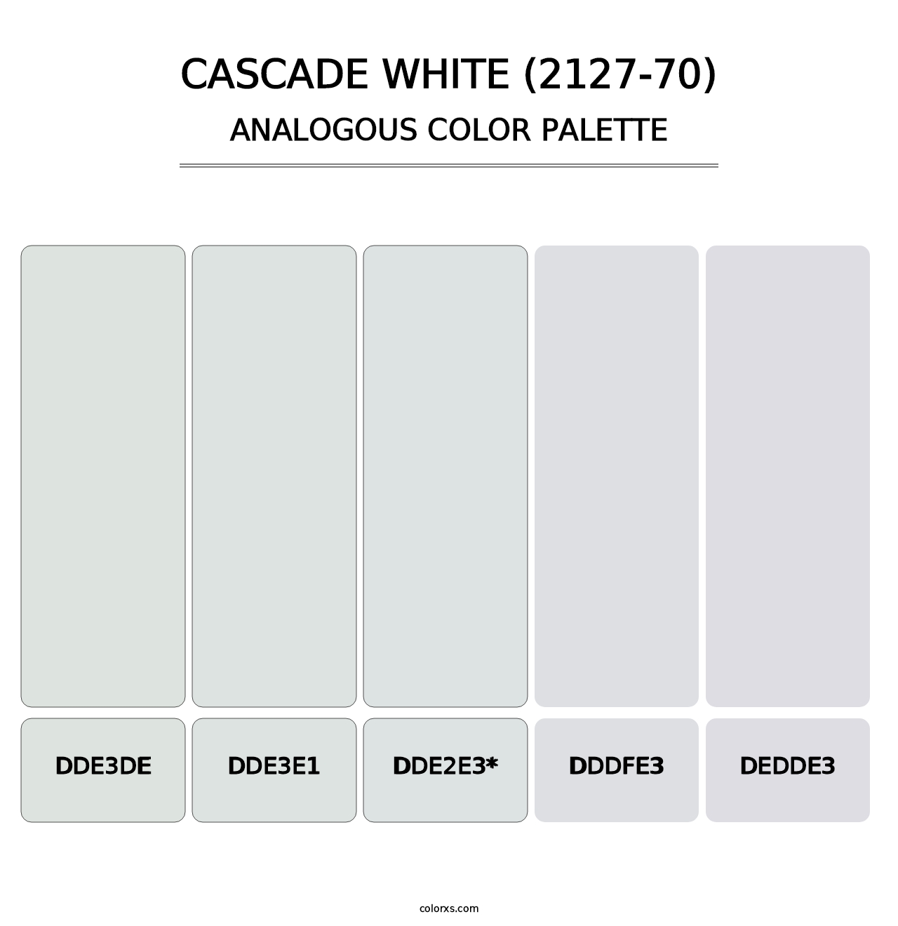 Cascade White (2127-70) - Analogous Color Palette