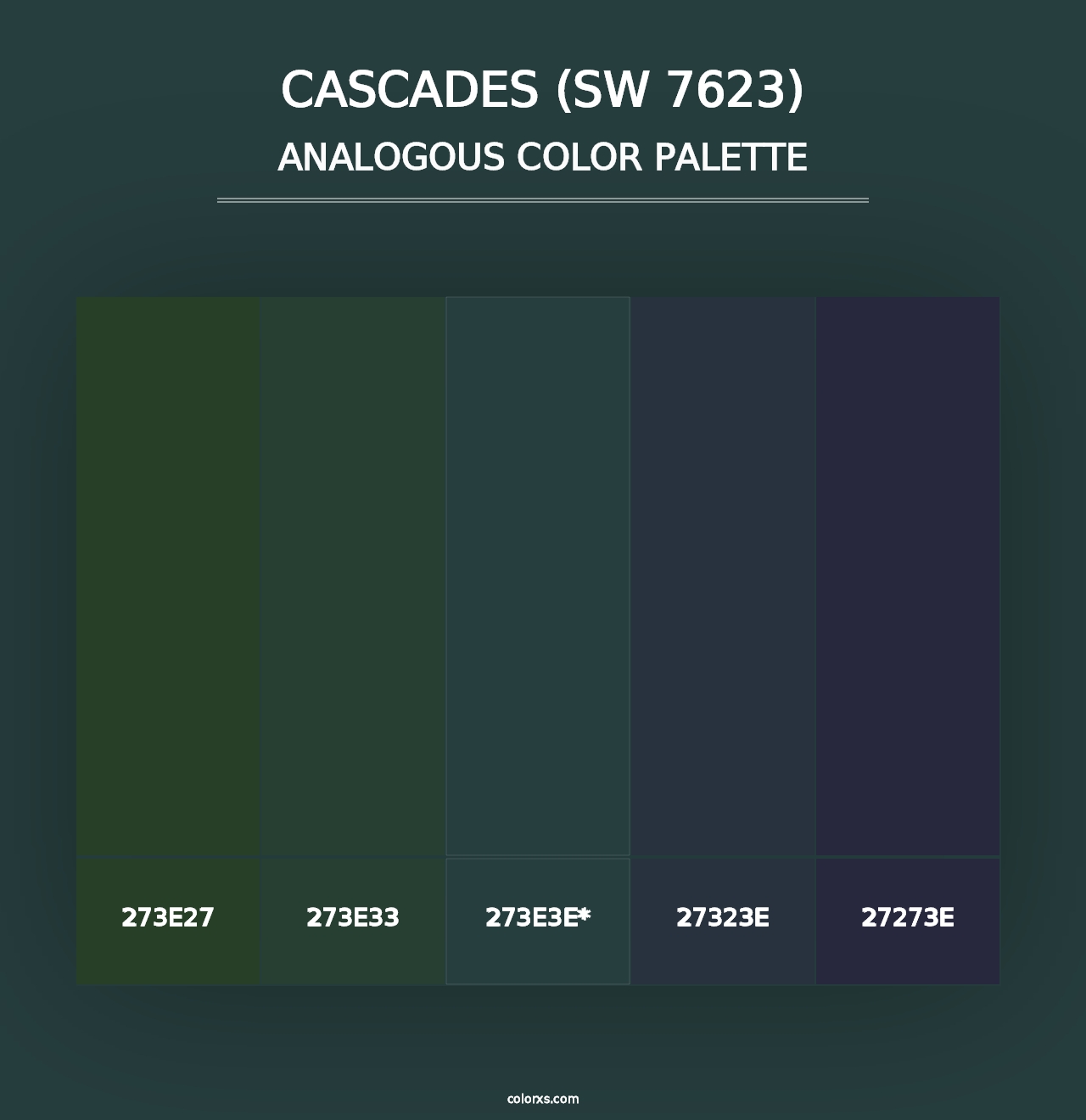 Cascades (SW 7623) - Analogous Color Palette