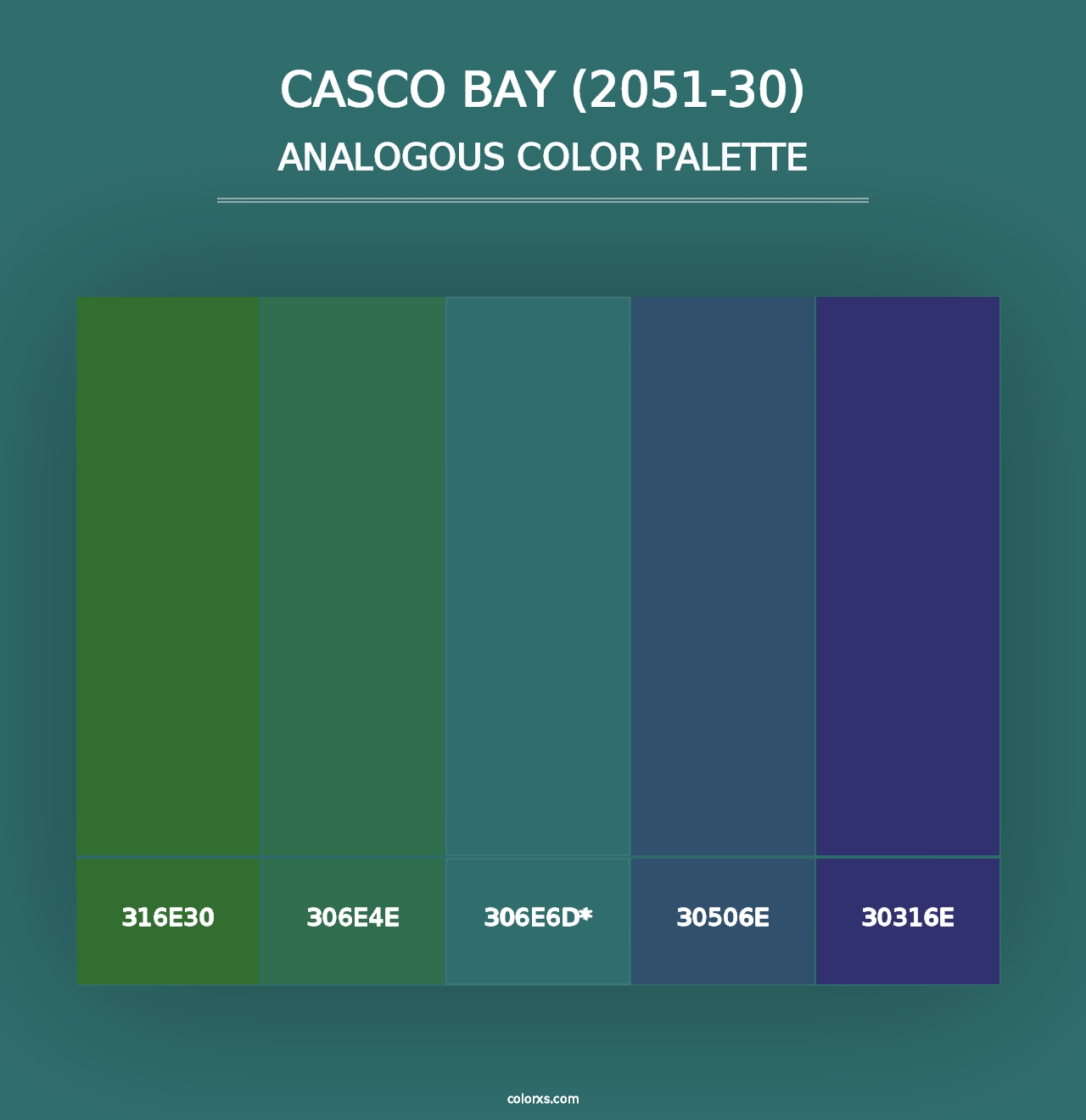 Casco Bay (2051-30) - Analogous Color Palette