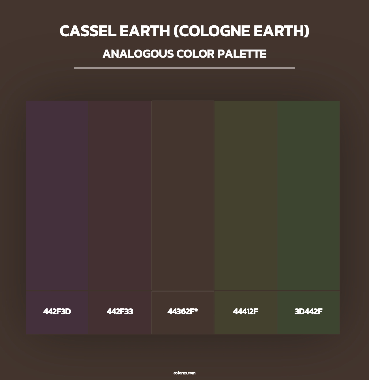 Cassel Earth (Cologne Earth) - Analogous Color Palette