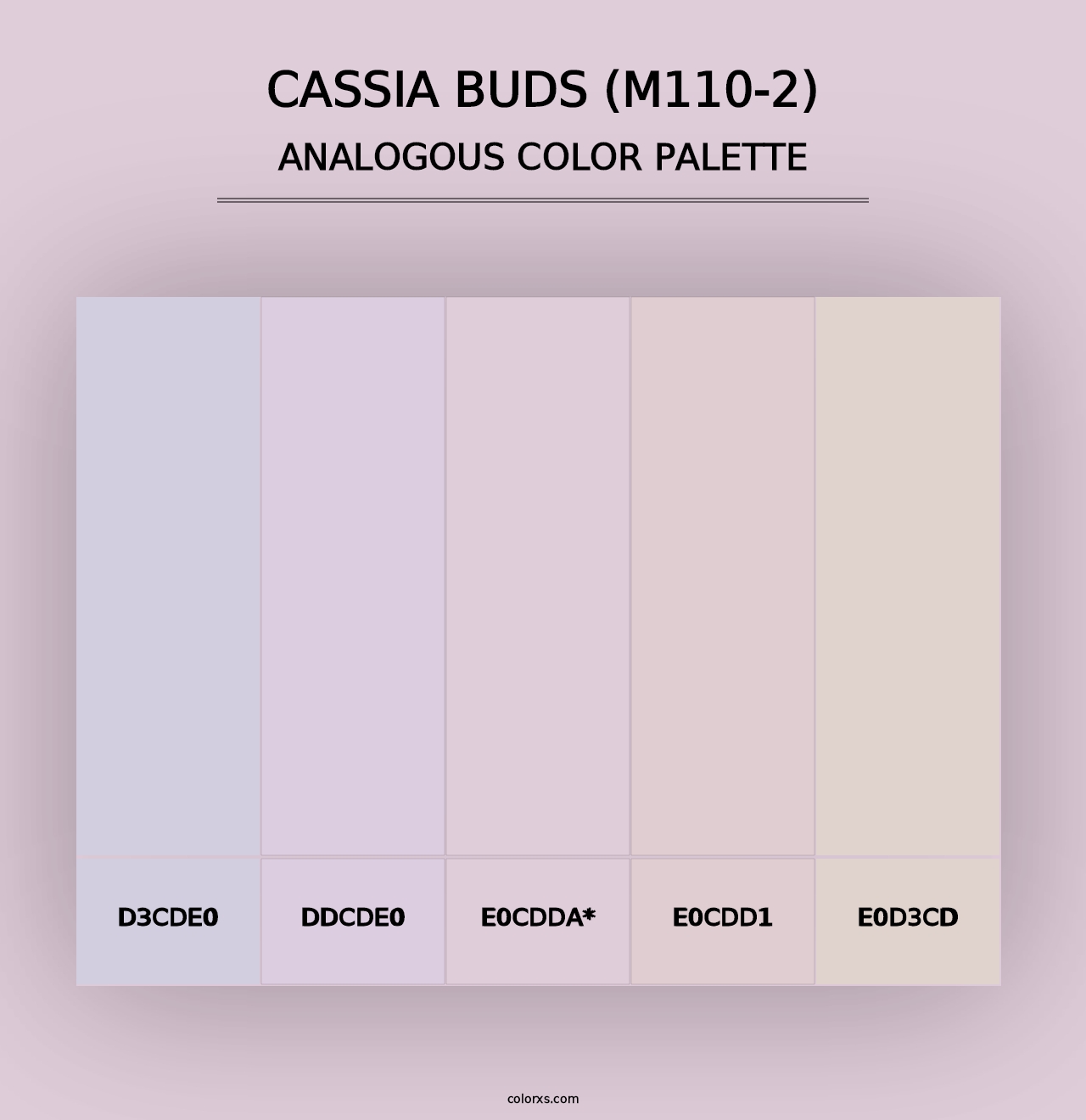 Cassia Buds (M110-2) - Analogous Color Palette