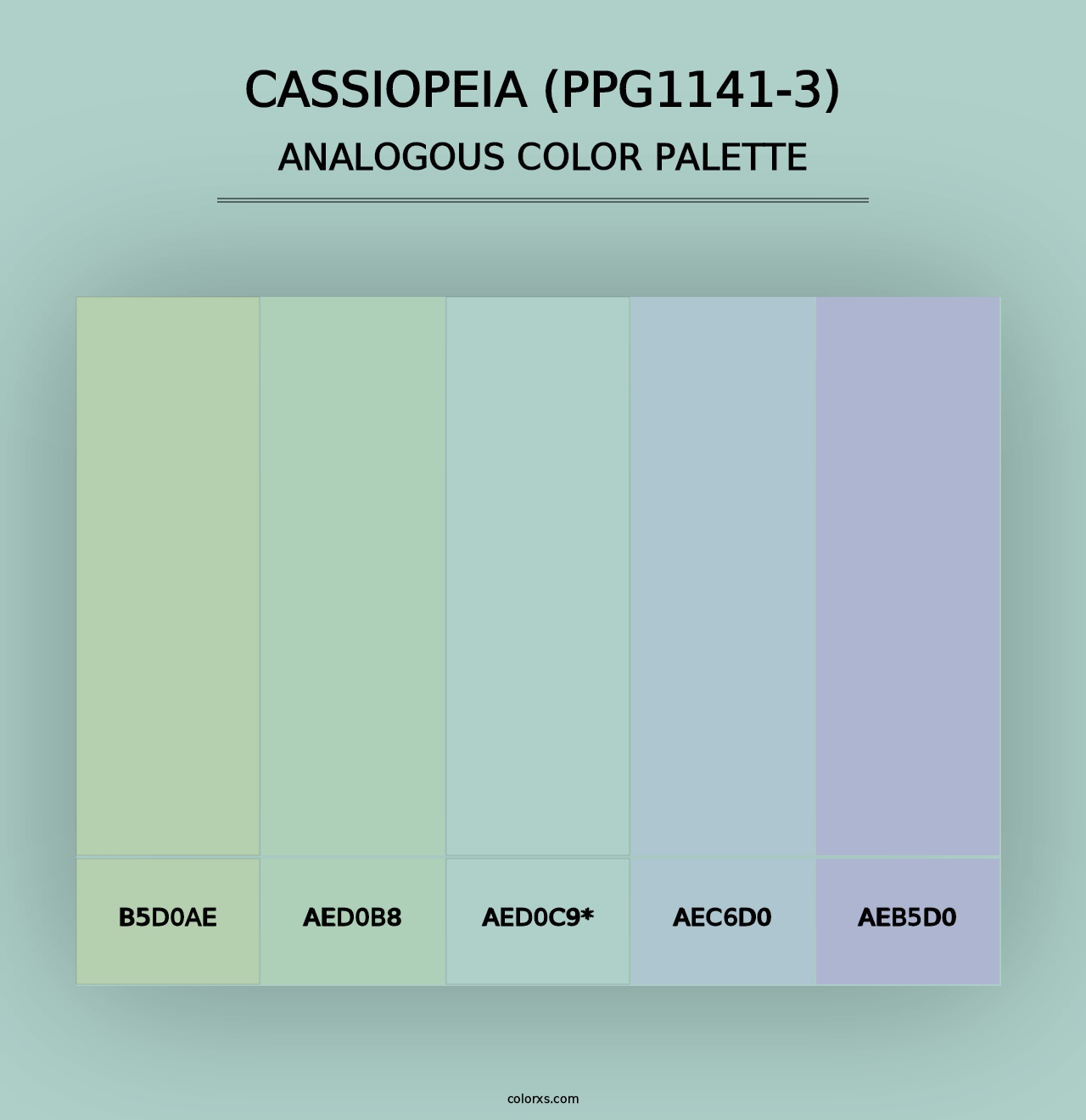 Cassiopeia (PPG1141-3) - Analogous Color Palette