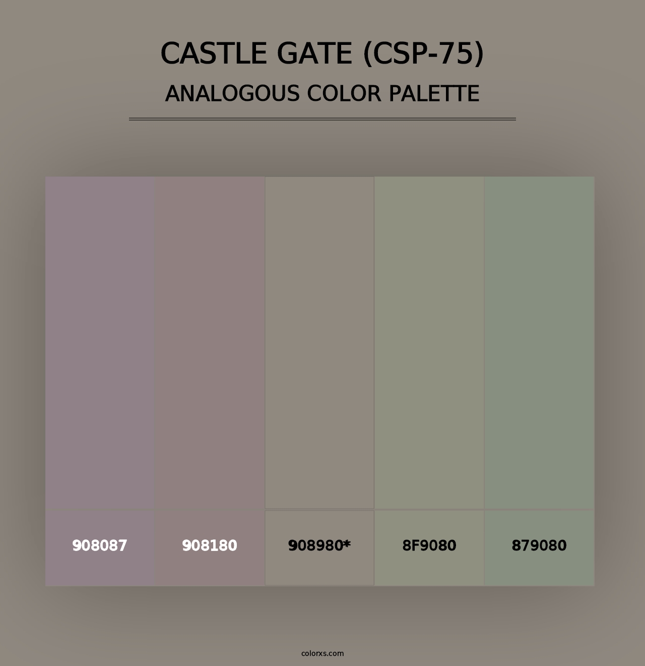 Castle Gate (CSP-75) - Analogous Color Palette