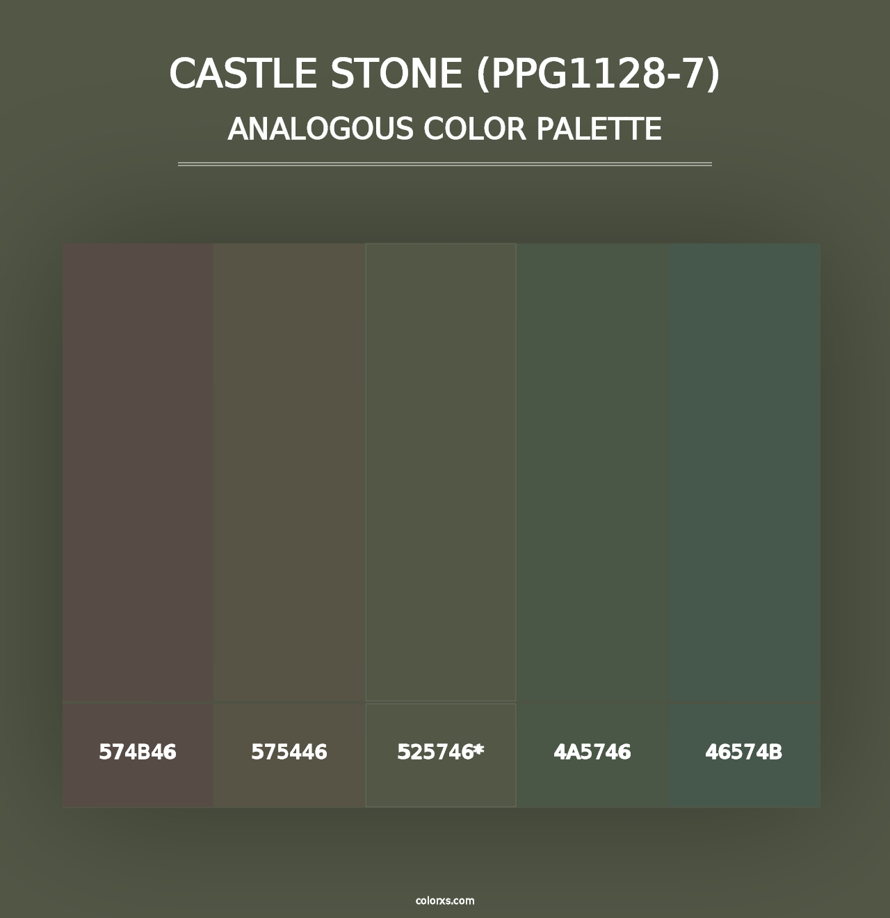 Castle Stone (PPG1128-7) - Analogous Color Palette