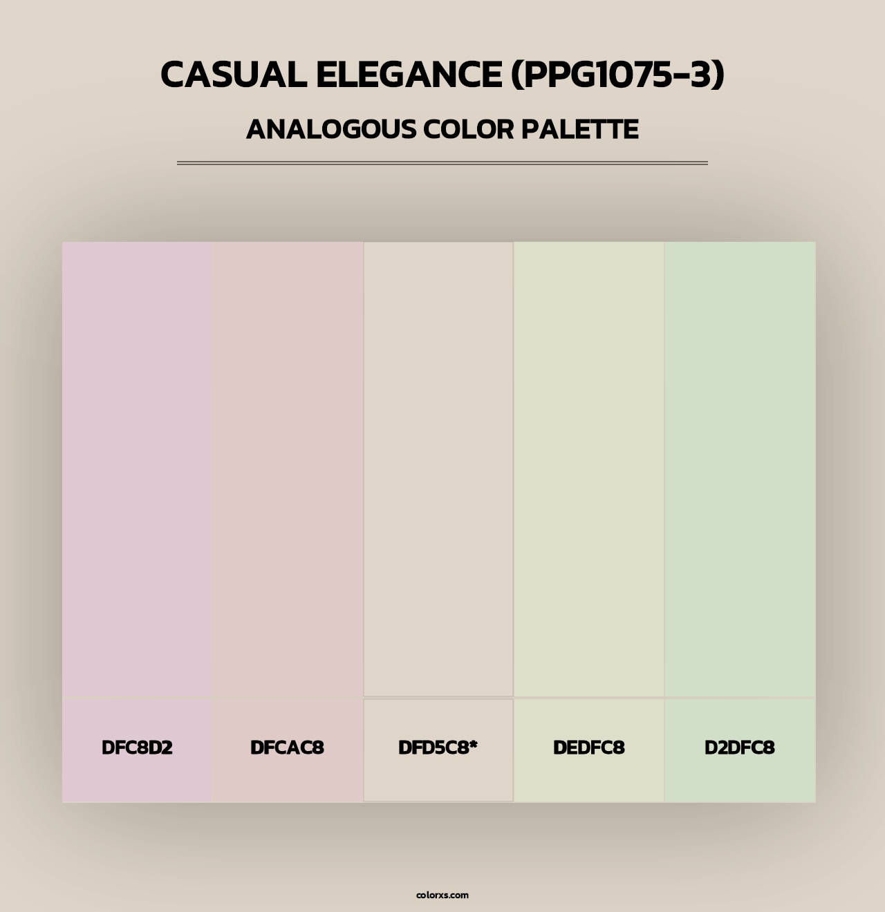 Casual Elegance (PPG1075-3) - Analogous Color Palette