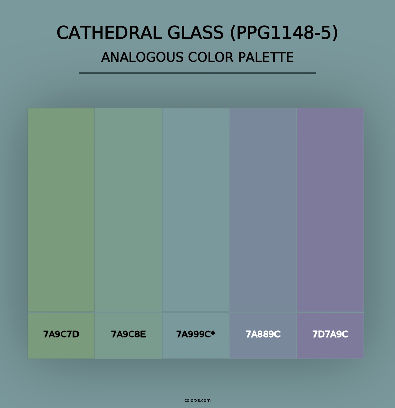 Cathedral Glass (PPG1148-5) - Analogous Color Palette