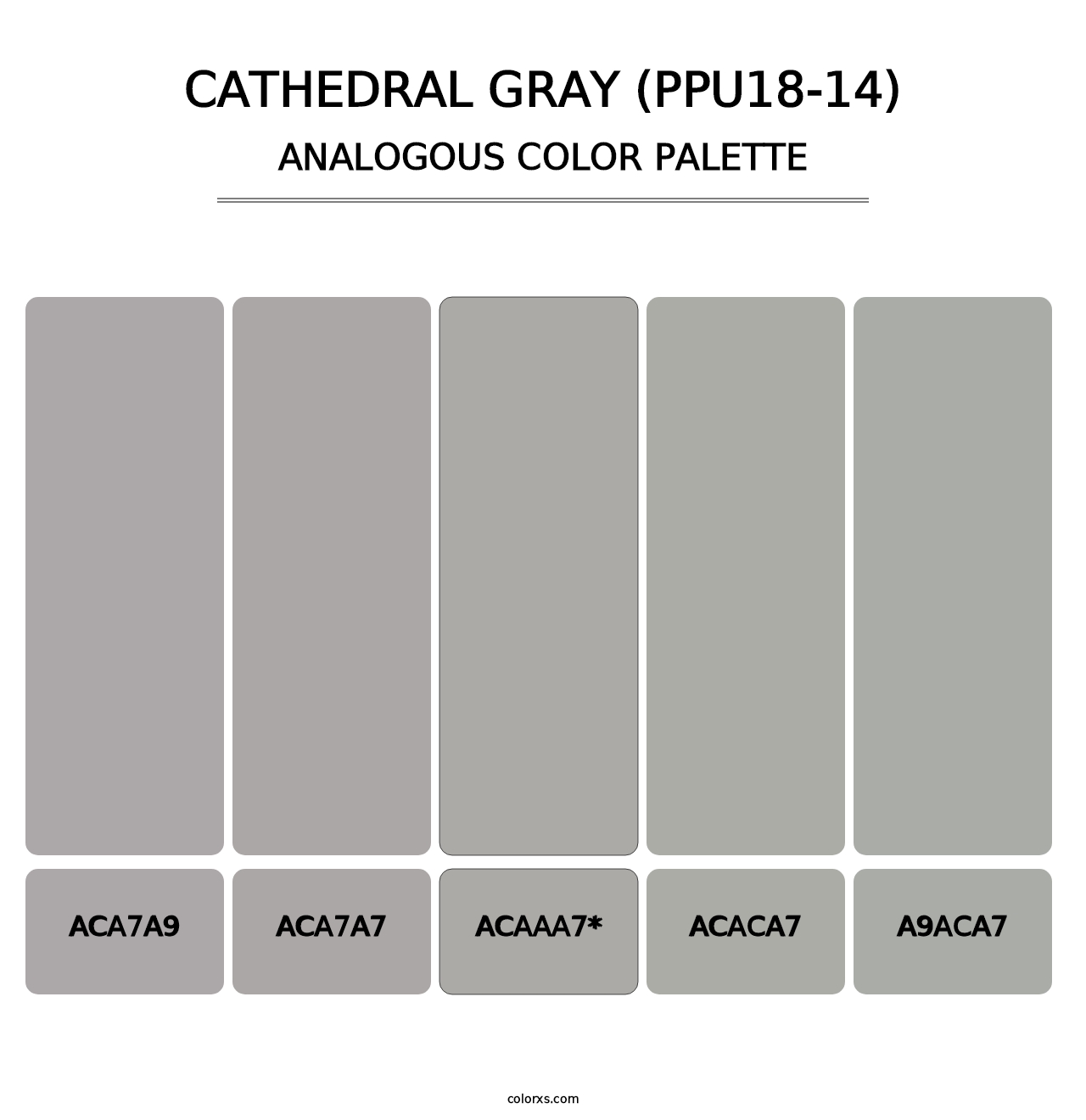 Cathedral Gray (PPU18-14) - Analogous Color Palette