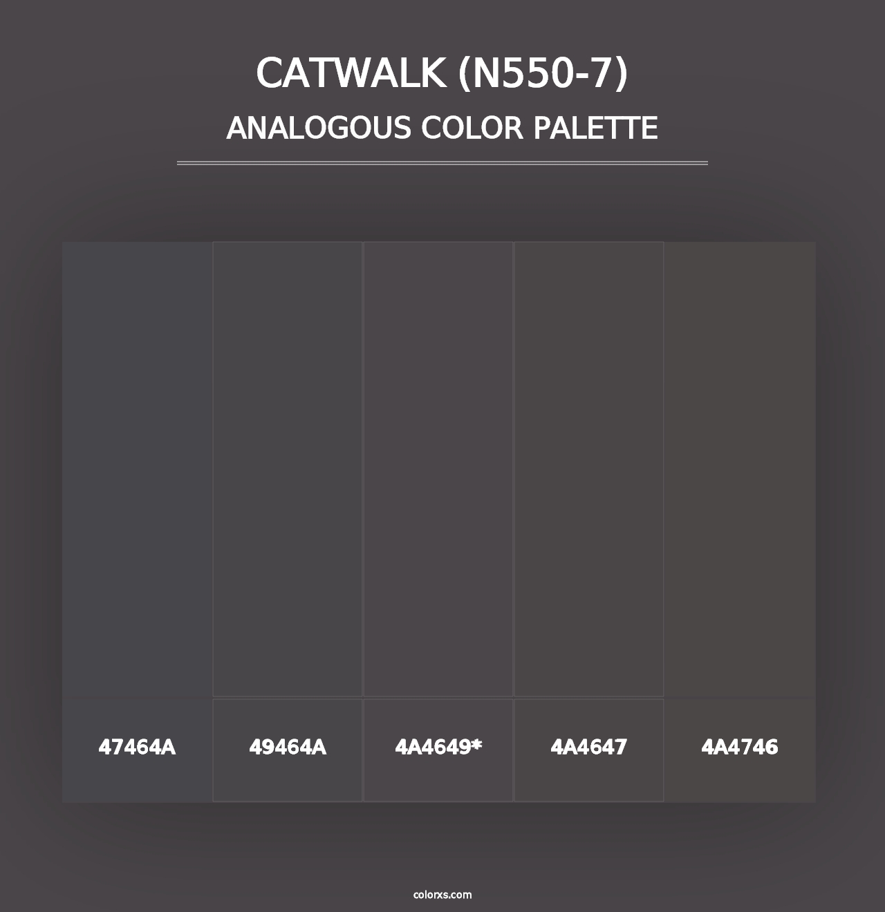 Catwalk (N550-7) - Analogous Color Palette