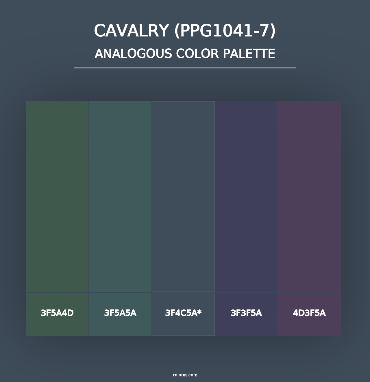 Cavalry (PPG1041-7) - Analogous Color Palette