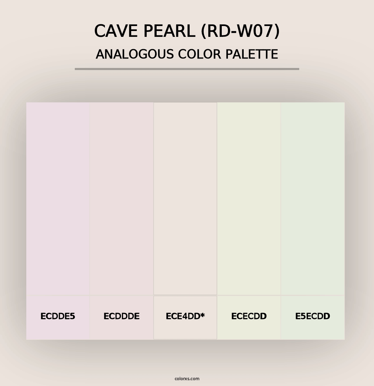 Cave Pearl (RD-W07) - Analogous Color Palette