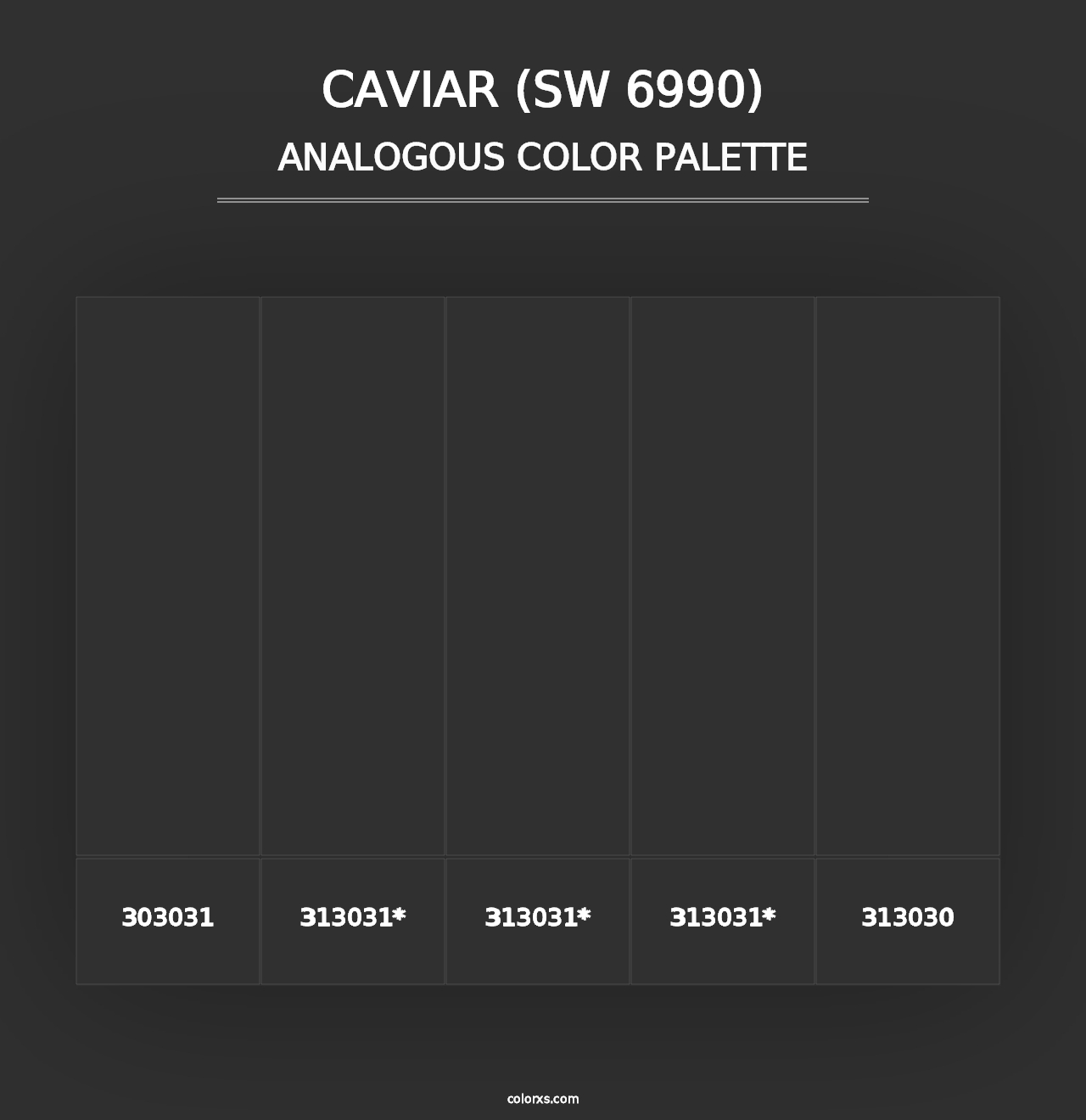 Caviar (SW 6990) - Analogous Color Palette