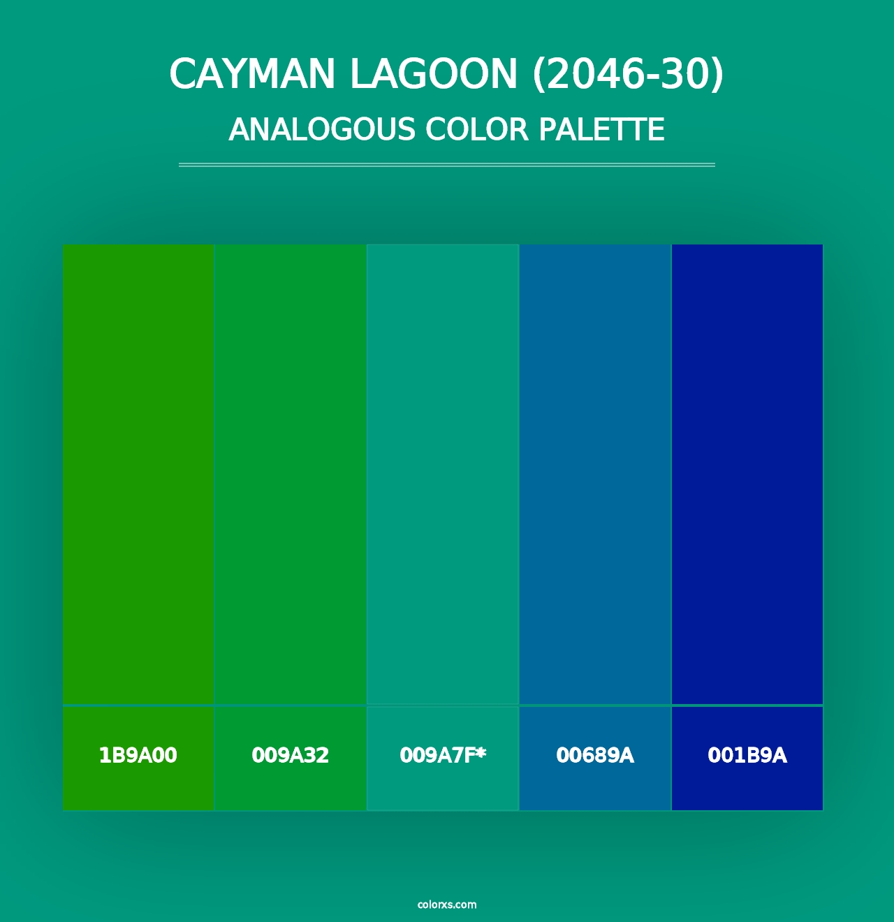 Cayman Lagoon (2046-30) - Analogous Color Palette