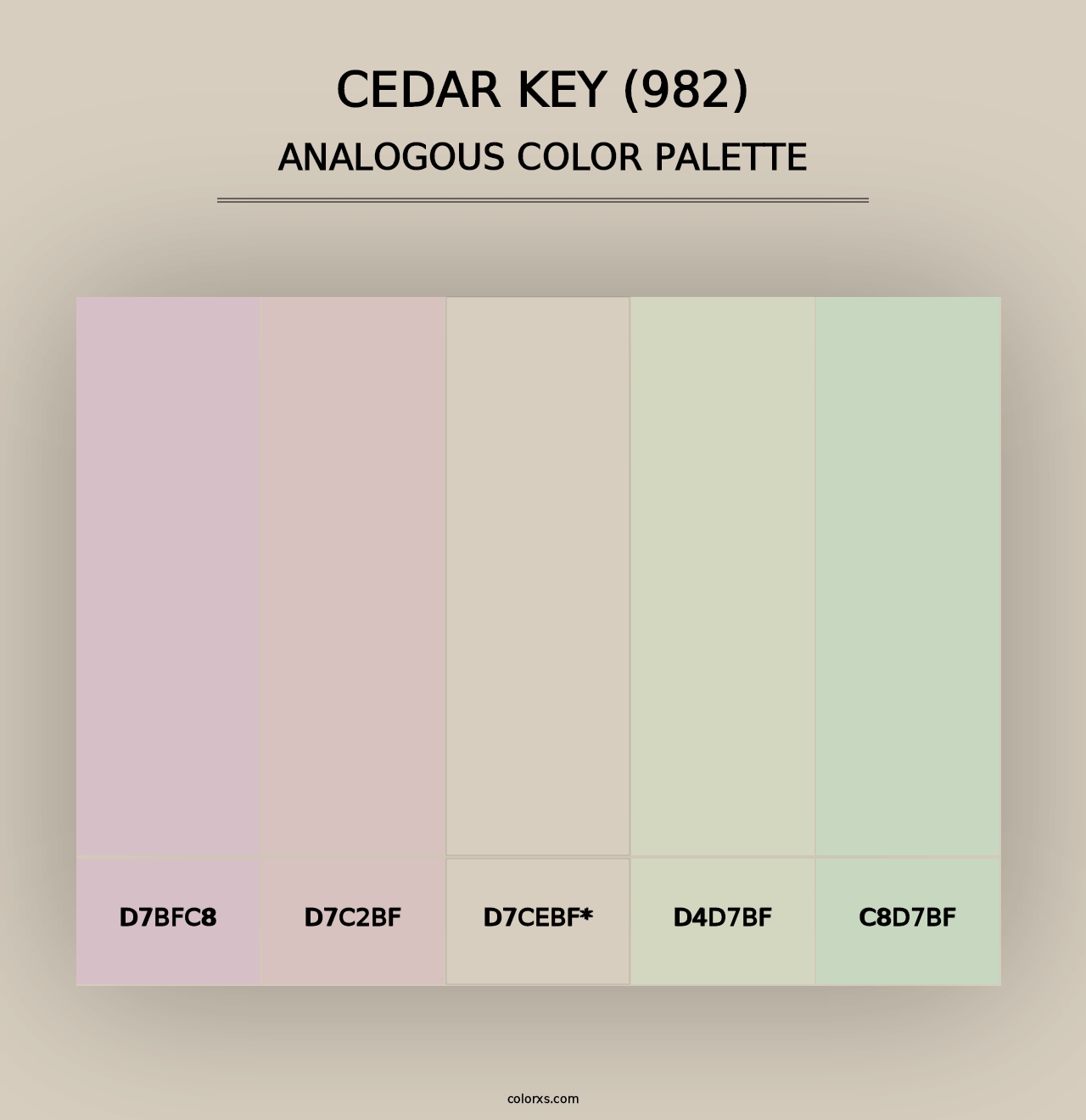 Cedar Key (982) - Analogous Color Palette