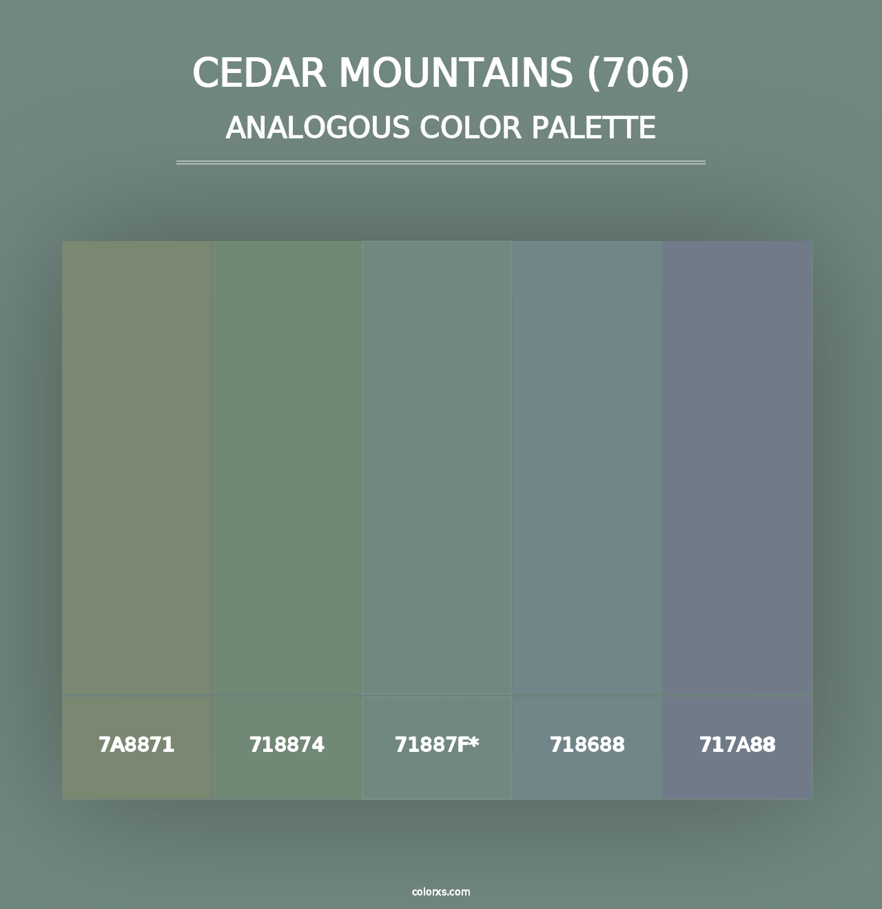 Cedar Mountains (706) - Analogous Color Palette