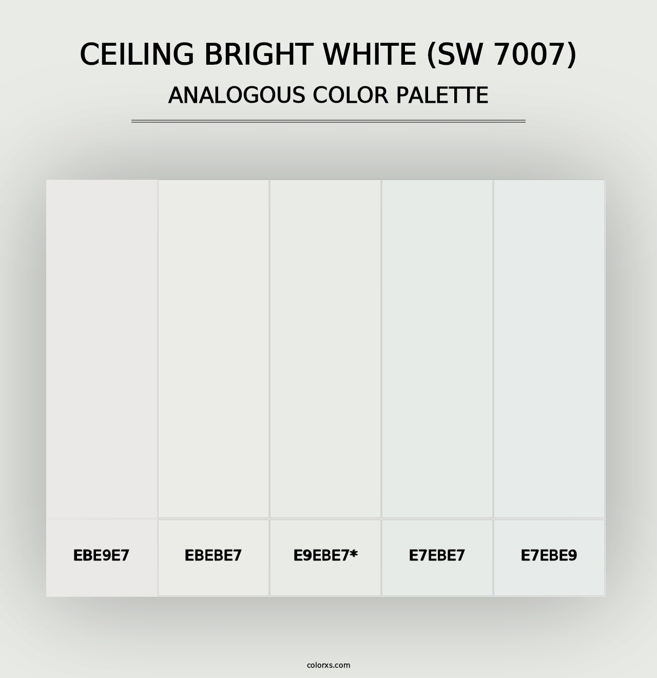 Ceiling Bright White (SW 7007) - Analogous Color Palette