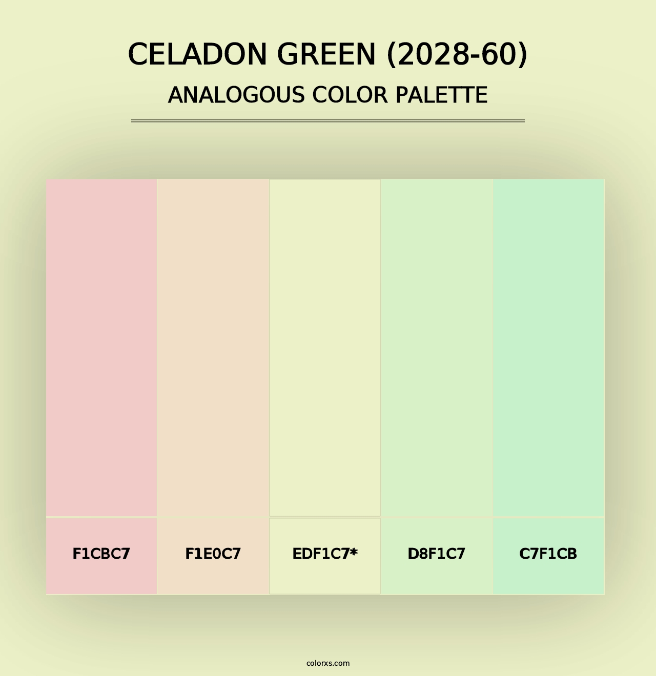 Celadon Green (2028-60) - Analogous Color Palette