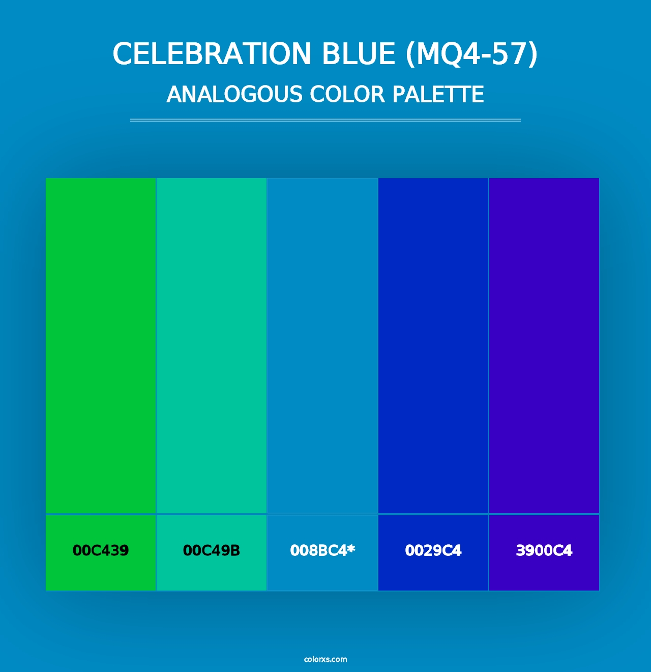 Celebration Blue (MQ4-57) - Analogous Color Palette