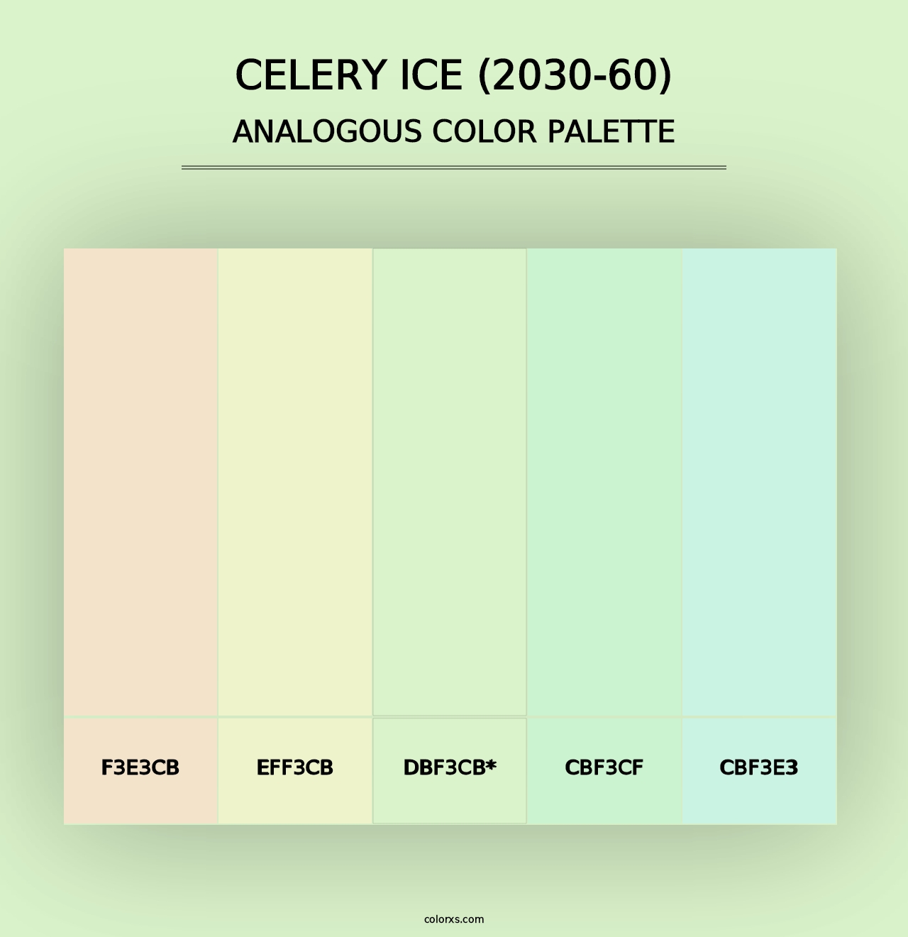 Celery Ice (2030-60) - Analogous Color Palette