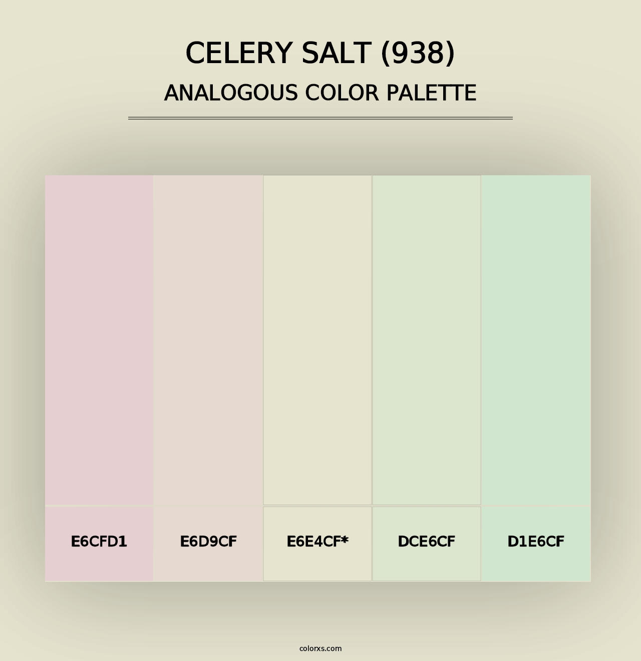 Celery Salt (938) - Analogous Color Palette