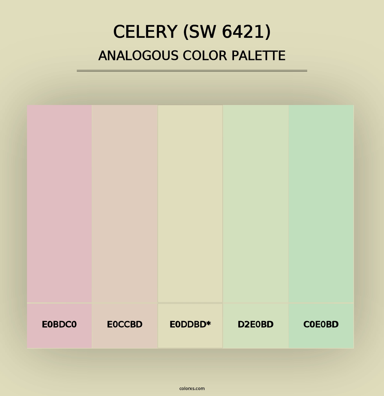 Celery (SW 6421) - Analogous Color Palette