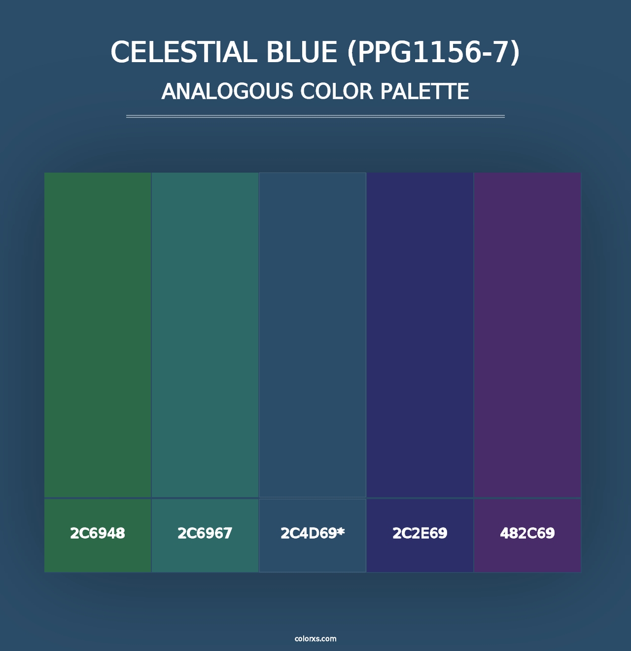 Celestial Blue (PPG1156-7) - Analogous Color Palette