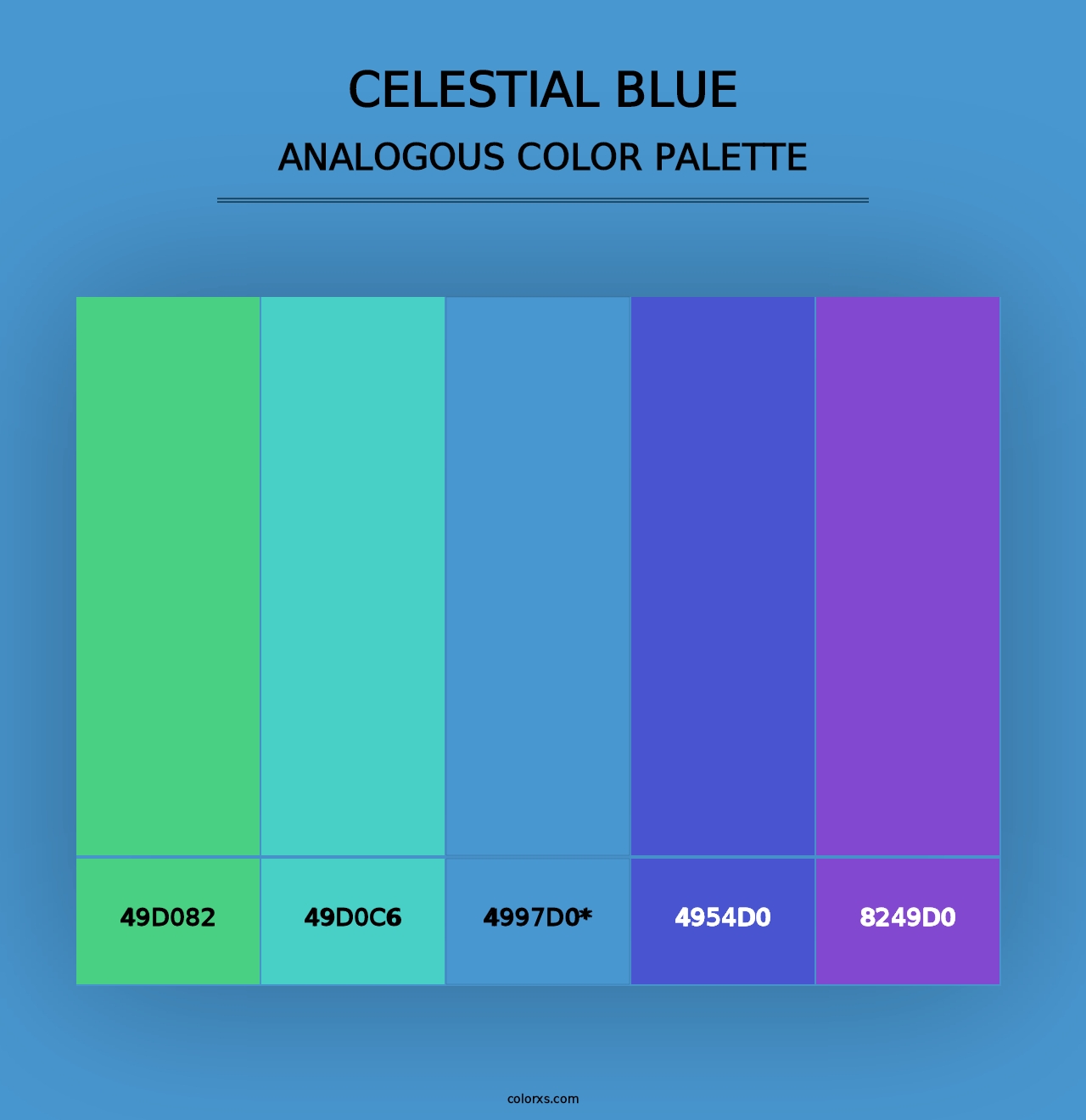 Celestial Blue - Analogous Color Palette